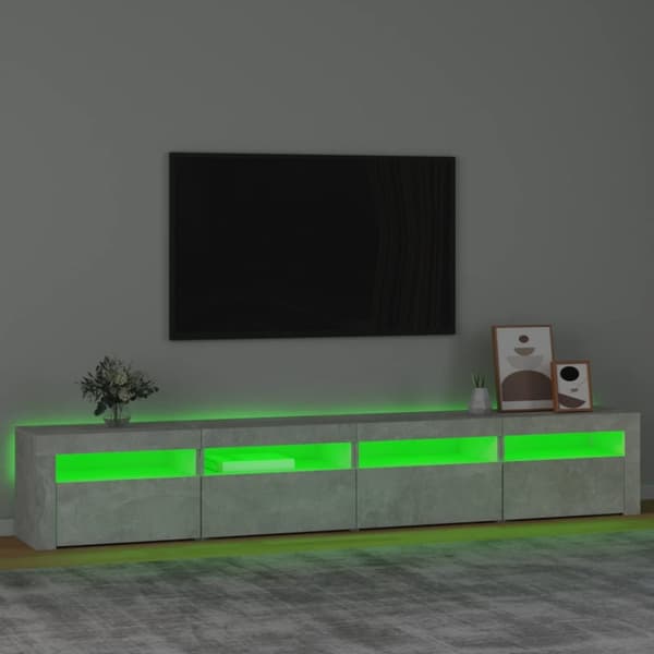 The Living Store TV-taso LED-valoilla betoninharmaa 240x35x40 cm -  TV-tasot
