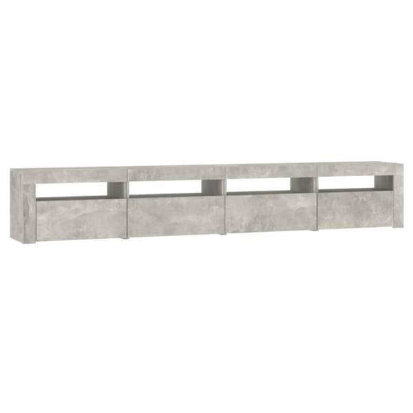 The Living Store TV-taso LED-valoilla betoninharmaa 240x35x40 cm -  TV-tasot