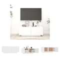 Miniatyrbillede 1 af 9: The Living Store tv-bord 100x35x40 cm konstrueret træ hvid -  TV-møbler