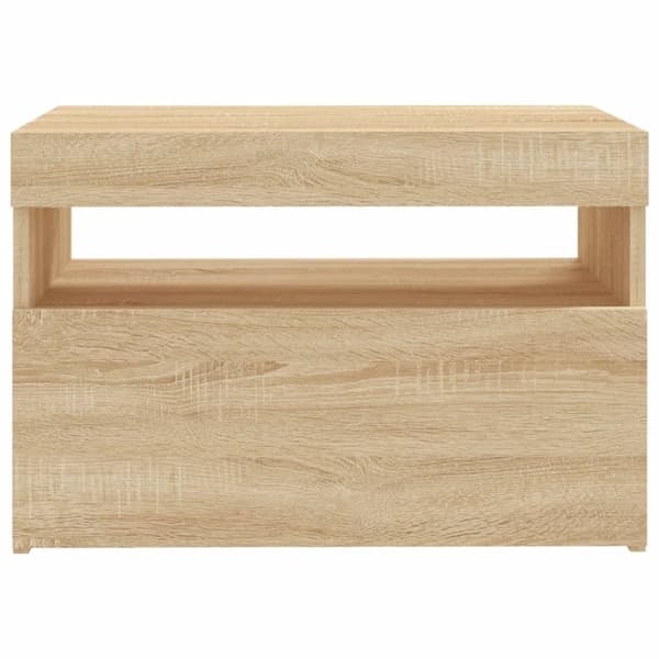 The Living Store tv-bord med LED-lys 60x35x40 cm sonoma-eg - TV-møbler