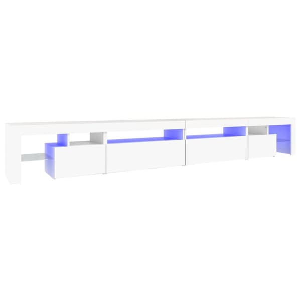 The Living Store Tv-bänk med LED-belysning vit 290x36,5x40 cm -  TV-bänkar