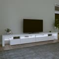Miniatyrbild 4 av 11: The Living Store Tv-bänk med LED-belysning vit 290x36,5x40 cm -  TV-bänkar