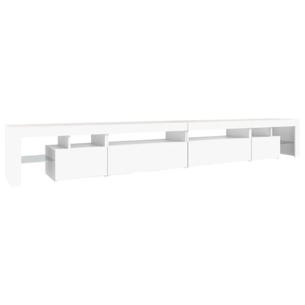 The Living Store Tv-bänk med LED-belysning vit 290x36,5x40 cm -  TV-bänkar