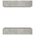 Pikkukuva 3 / 11: The Living Store TV-kaapit 4 kpl betoninharmaa 80x30x30 cm tekninen puu -  TV-tasot