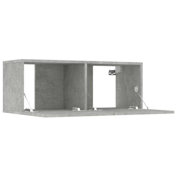 The Living Store TV-kaapit 4 kpl betoninharmaa 80x30x30 cm tekninen puu - TV-tasot