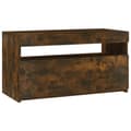 Miniatyrbillede 3 af 11: The Living Store tv-bord med LED-lys 75x35x40 cm røget egetræsfarve -  TV-møbler