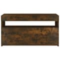 Miniatyrbillede 8 af 11: The Living Store tv-bord med LED-lys 75x35x40 cm røget egetræsfarve -  TV-møbler