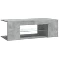 Miniatyrbild 4 av 11: The Living Store TV-bänk med LED-belysning betonggrå 90x39x30 cm -  TV-bänkar