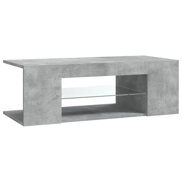 The Living Store TV-bänk med LED-belysning betonggrå 90x39x30 cm -  TV-bänkar