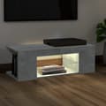Miniatyrbild 5 av 11: The Living Store TV-bänk med LED-belysning betonggrå 90x39x30 cm -  TV-bänkar