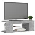 Miniatyrbild 8 av 11: The Living Store TV-bänk med LED-belysning betonggrå 90x39x30 cm -  TV-bänkar