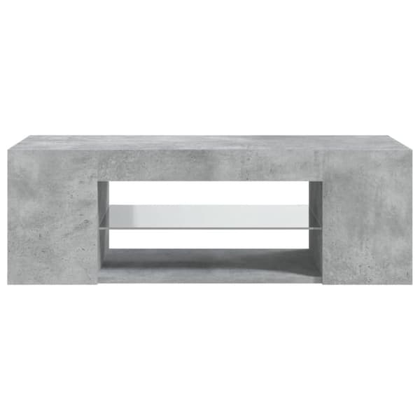 The Living Store TV-bänk med LED-belysning betonggrå 90x39x30 cm - TV-bänkar