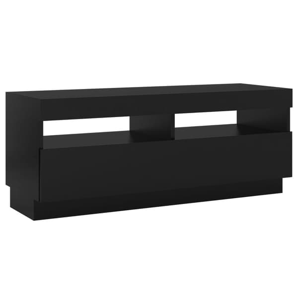 The Living Store tv-skab med LED-lys 100x35x40 cm sort -  TV-møbler