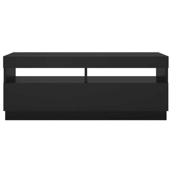 The Living Store tv-skab med LED-lys 100x35x40 cm sort -  TV-møbler