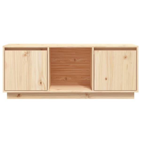 The Living Store tv-bord 110,5x35x44 cm massivt fyrretræ -  TV-møbler