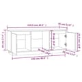 Miniatyrbillede 10 af 10: The Living Store tv-bord 110,5x35x44 cm massivt fyrretræ -  TV-møbler