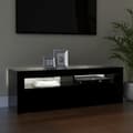 Pikkukuva 5 / 11: The Living Store TV-taso LED-valoilla musta 120x35x40 cm -  TV-tasot