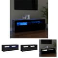Pikkukuva 1 / 11: The Living Store TV-taso LED-valoilla musta 120x35x40 cm -  TV-tasot