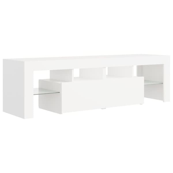 The Living Store TV-taso LED-valoilla valkoinen 140x36,5x40 cm - TV-tasot