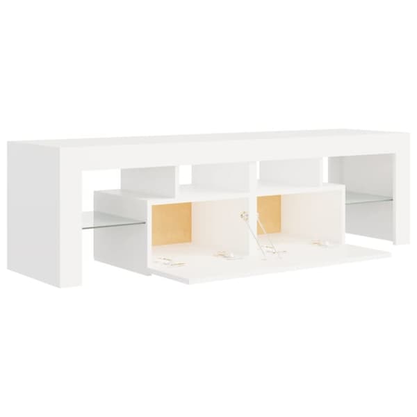 The Living Store TV-taso LED-valoilla valkoinen 140x36,5x40 cm - TV-tasot