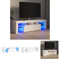 Pikkukuva 1 / 11: The Living Store TV-taso LED-valoilla valkoinen 140x36,5x40 cm -  TV-tasot