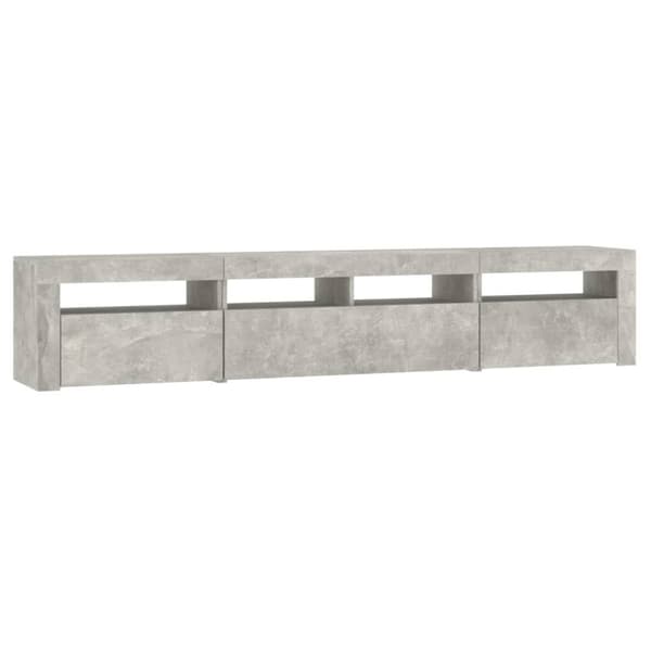 The Living Store TV-taso LED-valoilla betoninharmaa 210x35x40 cm - TV-tasot