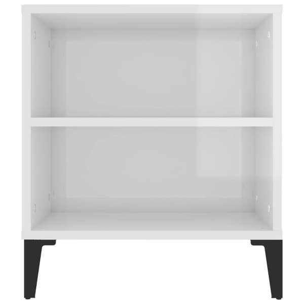 The Living Store TV-taso korkeakiilto valkoinen 102x44,5x50 cm tekninen puu - TV-tasot