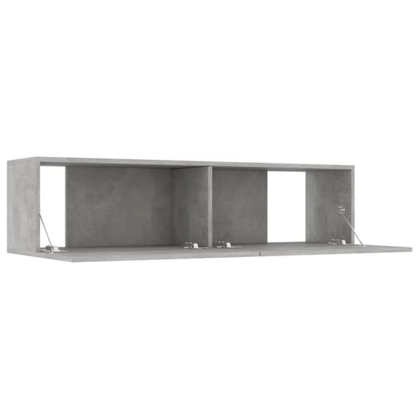 The Living Store tv-bord 120x30x30 cm konstrueret træ betongrå - TV-møbler