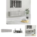 Miniatyrbillede 1 af 9: The Living Store tv-bord 120x30x30 cm konstrueret træ betongrå -  TV-møbler