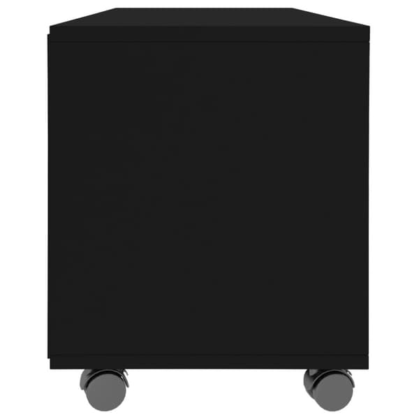 The Living Store TV-taso rullapyörillä musta 90x35x35 cm tekninen puu -  TV-tasot