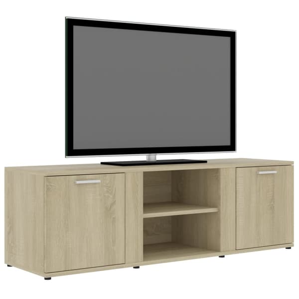 The Living Store tv-bord 120x34x37 cm konstrueret træ sonoma-eg -  TV-møbler