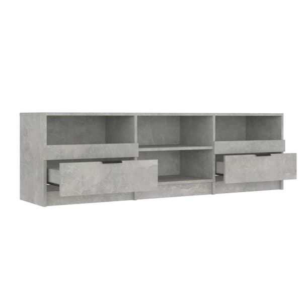 The Living Store Tv-bänk betonggrå 150x33,5x45 cm konstruerat trä - TV-bänkar