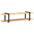 Miniatyrbillede 8 af 11: The Living Store tv-skab 160x40x40 cm massivt ru mangotræ -  TV-møbler