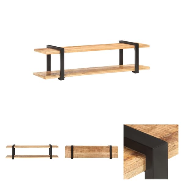 The Living Store tv-skab 160x40x40 cm massivt ru mangotræ - TV-møbler
