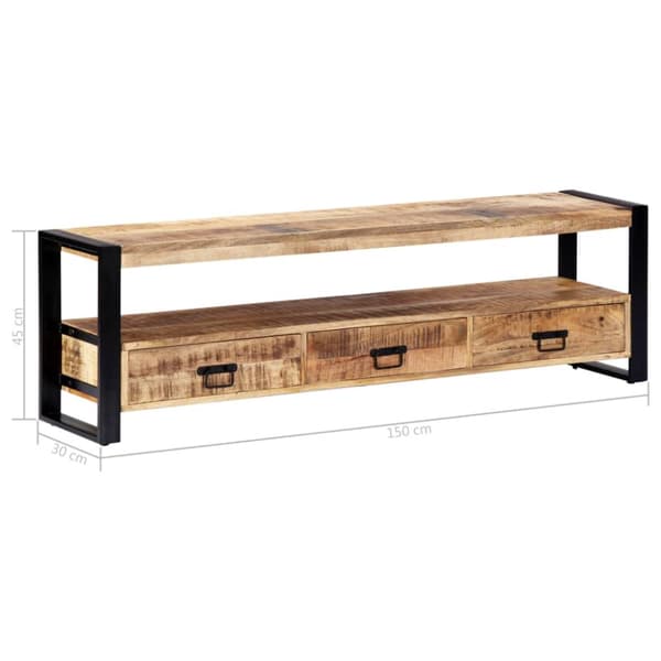 The Living Store TV-bänk 150x30x45 cm massivt mangoträ -  TV-bänkar