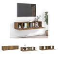 Pikkukuva 1 / 11: The Living Store 2-osainen TV-kaappisarja savutammi tekninen puu -  TV-tasot