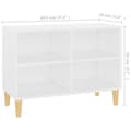 Miniatyrbild 7 av 8: The Living Store TV-bänk med massiva ben vit 69,5x30x50 cm -  TV-bänkar