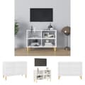 Miniatyrbild 1 av 8: The Living Store TV-bänk med massiva ben vit 69,5x30x50 cm -  TV-bänkar