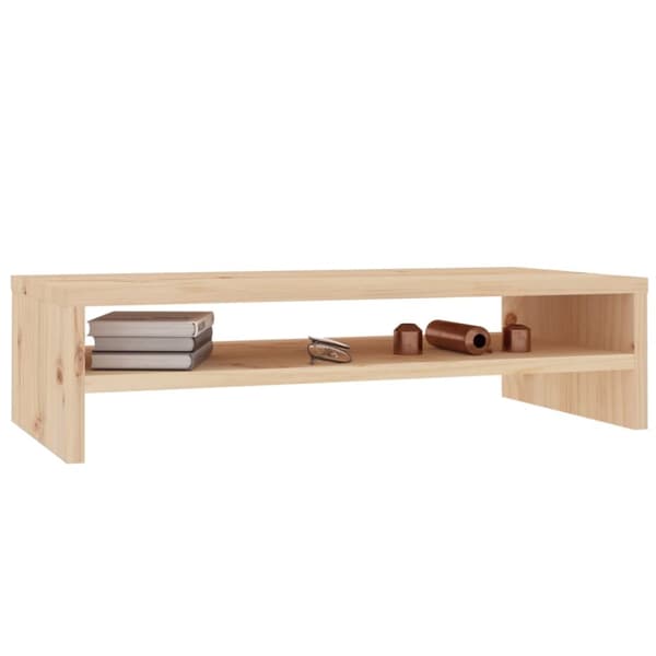 The Living Store skærmholder 50x24x13 cm massivt fyrretræ - TV-møbler