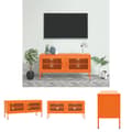 Miniatyrbild 1 av 11: The Living Store Tv-bänk orange 105x35x50 cm stål -  TV-bänkar