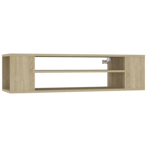 The Living Store væghængt tv-bord 100x30x26,5 cm konstrueret træ sonoma-eg - TV-møbler