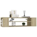 Miniatyrbillede 4 af 8: The Living Store væghængt tv-bord 100x30x26,5 cm konstrueret træ sonoma-eg -  TV-møbler