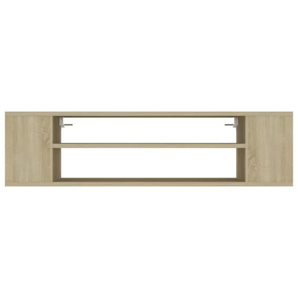 The Living Store væghængt tv-bord 100x30x26,5 cm konstrueret træ sonoma-eg - TV-møbler