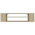 Miniatyrbillede 5 af 8: The Living Store væghængt tv-bord 100x30x26,5 cm konstrueret træ sonoma-eg -  TV-møbler