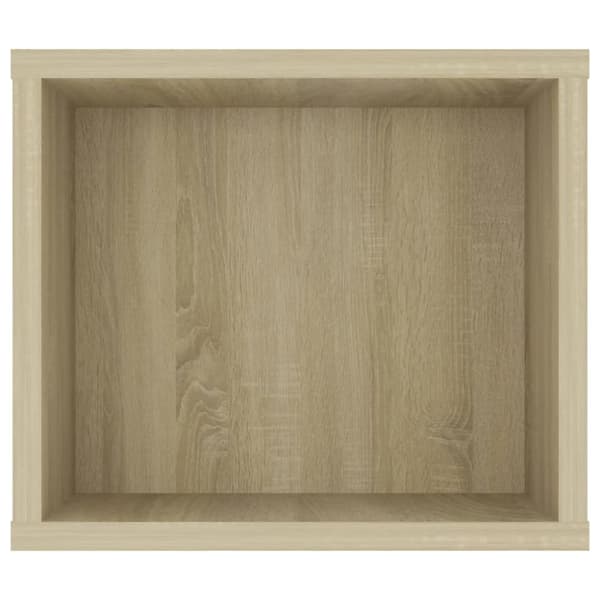 The Living Store væghængt tv-bord 100x30x26,5 cm konstrueret træ sonoma-eg - TV-møbler