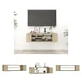 Miniatyrbillede 1 af 8: The Living Store væghængt tv-bord 100x30x26,5 cm konstrueret træ sonoma-eg -  TV-møbler