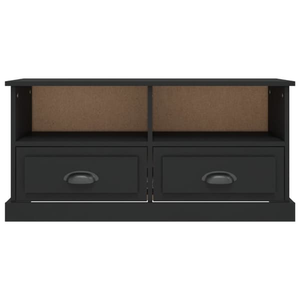 The Living Store tv-bord 93x35,5x45 cm konstrueret træ sort -  TV-møbler