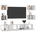 Miniatyrbild 4 av 10: The Living Store TV-skåp 6 delar vit konstruerat trä -  TV-bänkar