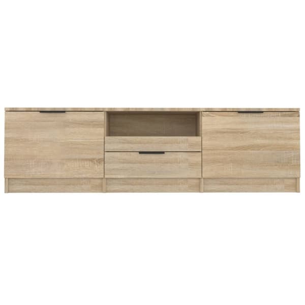 The Living Store tv-bord 140x35x40 cm konstrueret træ sonoma-eg - TV-møbler