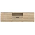 Miniatyrbillede 5 af 8: The Living Store tv-bord 140x35x40 cm konstrueret træ sonoma-eg -  TV-møbler